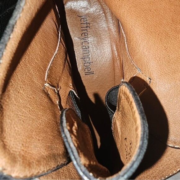 Jeffrey Campbell Women's Block Heel Leather Ankle Jermaine Boot Black 8.5 - Picture 16 of 16